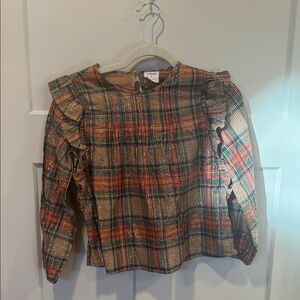 Crewcuts Multicolor Plaid Ruffle Blouse